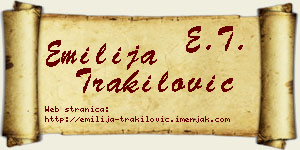 Emilija Trakilović vizit kartica